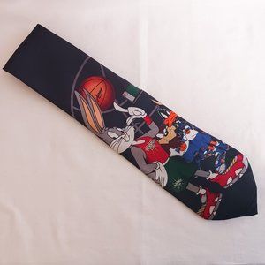 Vintage Neck Tie Necktie 1996 Bugs Bunny Basketball Looney Tunes Warner Brothers